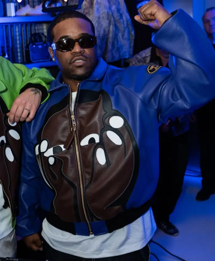 Ferg and Friends Party Artwork Leather Jacket