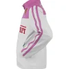 Shop Ferrari Pink Leather Racing Biker Leather Jacket Sale For Women