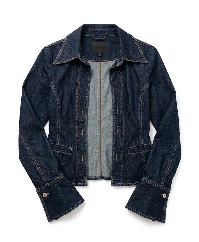 Fightland 2026 Anita Joy Uwajeh Blue Denim Jacket Front