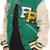 First Row Trophy Green Varsity Jacket