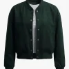 Frances Neagley TV Series Neagley 2026 Maria Sten Green Wool Bomber Jacket