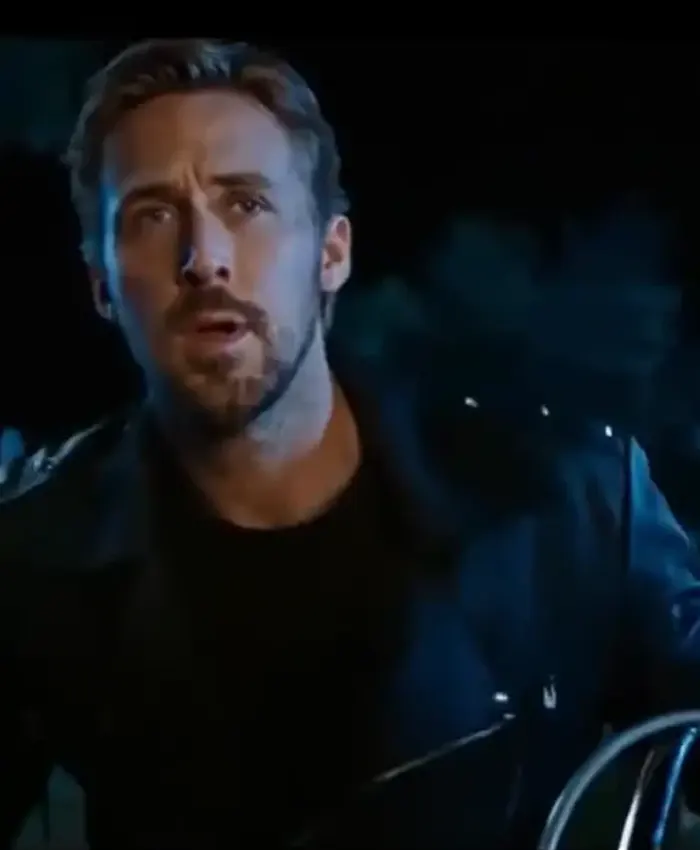 Ghost Rider Movie Ryan Gosling Black Leather Biker Jacket Close View