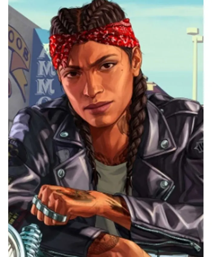 Grand Theft Auto VI Female Protagonist Black Biker Jacket Front