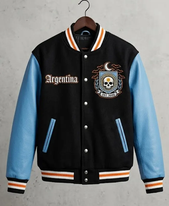 Halloween Argentina Varsity Jacket Front