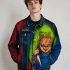 Chucky Hand Painted Horror Style Denim Jacket Sale
