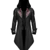 Halloween Finalgang Vintage Hooded Leather Coat