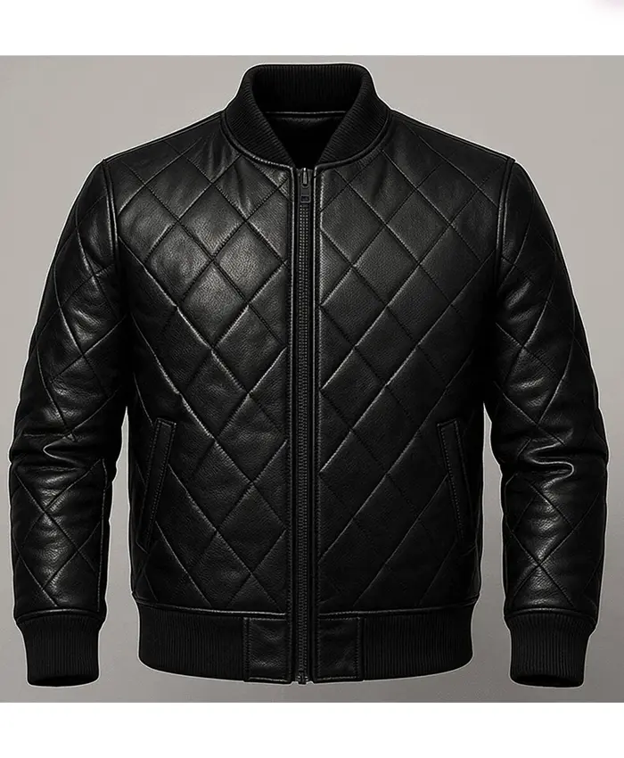 Halloween Gothic Scorpion Leather Bomber Jacket Front
