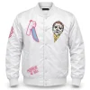 Halloween Ice Scream Satin Varsity Jacket