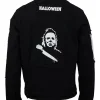 Halloween Michael Meyers Black Denim Jacket Back