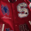 Halloween Protector Of NYC Red And Sand Letterman Varsity Jacket
