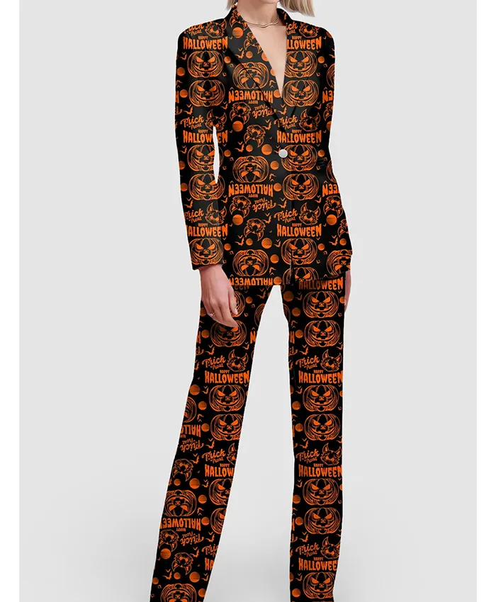 Halloween Pumpkin Women's Work Office Suit