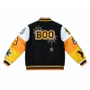 Halloween Spooky Boo Embroidered Patches Varsity Jacket Back