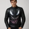 Venom Halloween Black Biker Leather Jacket For Men and Women