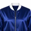 Hayes Warner TV Series The Shards 2026 Debbie Schaffer Blue Satin Bomber Jacket Front