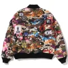Hybrid Camo Multi Badge Padded MA-1 Jacket For Sale