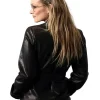 I Want Your Sex Olivia Wilde Leather Trench Coat Back