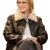 I Want Your Sex Olivia Wilde Shearling Leather Jacket For Sale