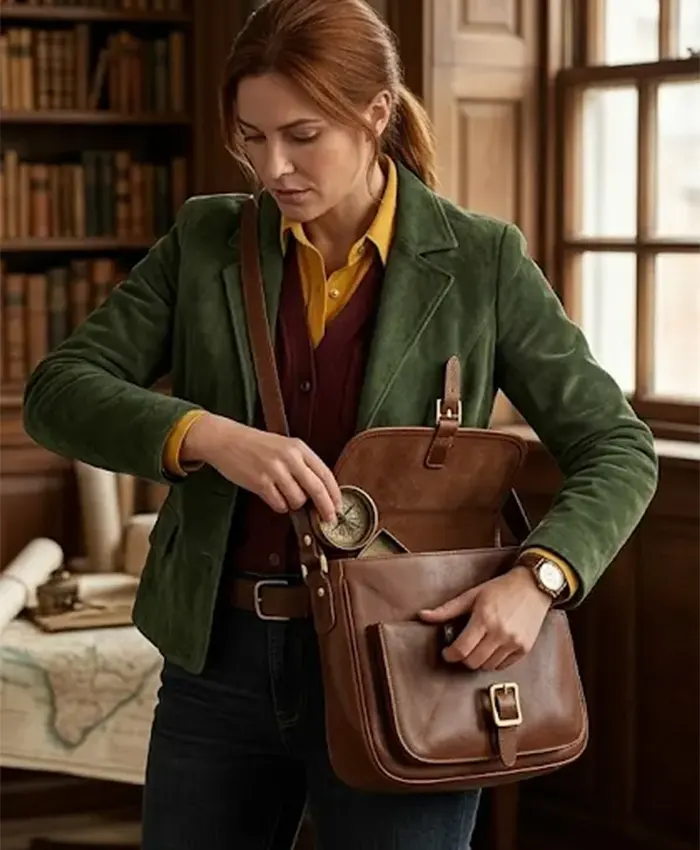 I Will Find You S01 Rachel Mills Leather Blazer