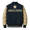 Independence Day USA Flag Wool Varsity Jacket For Sale