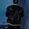 JAŸ-Z 30 Yankee Stadium New York Black Leather Jacket Back