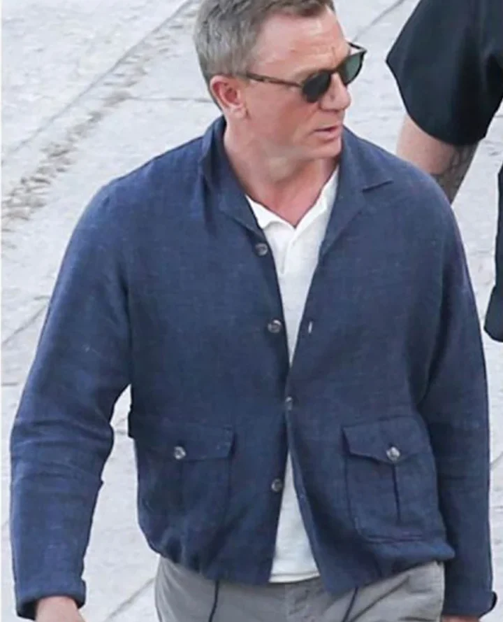 James Bond No Time To Die Shirt Style Blue Jacket