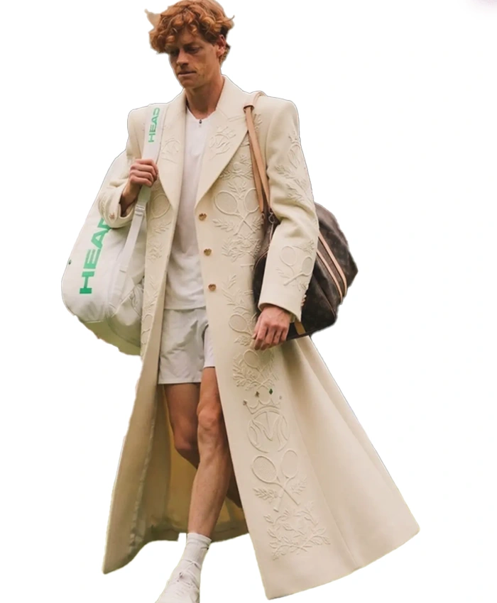 Jannik Sinner Wimbledon 2026 Beige Coat For Sale