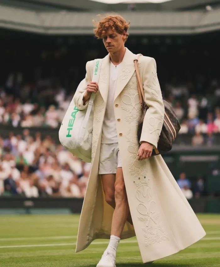 Jannik Sinner Wimbledon 2026 Beige Coat