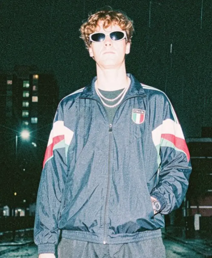 Jannik Sinner Wimbledon Italia Black Track Jacket