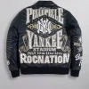 Jay-Z Pelle Pelle Yankee Stadium Roc Nation Leather Jacket For Men and Women
