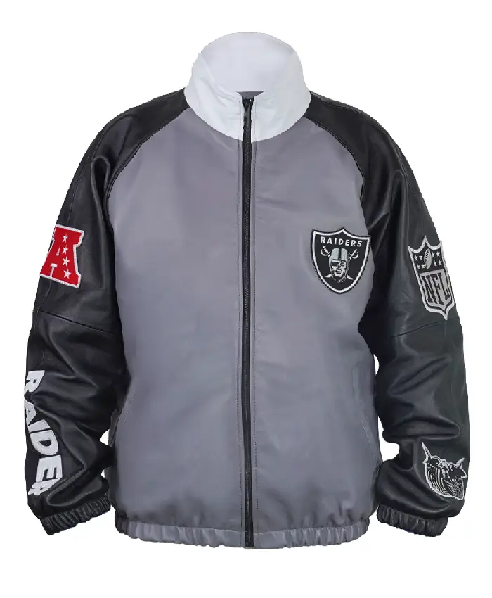 Jeff Hamilton Raiders Vegan Wool Leather Jacket
