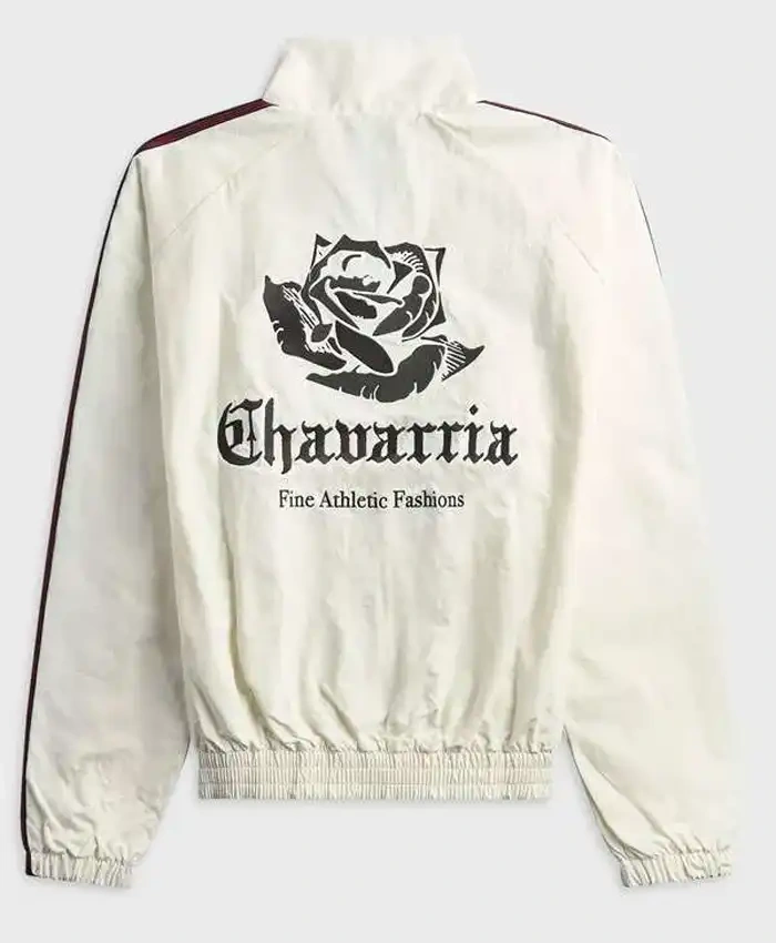 Jessica Alba 2026 White Track Jacket Back