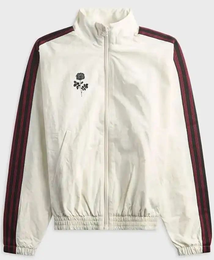 Jessica Alba 2026 White Track Jacket Front