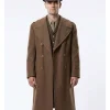 Jimmy 2026 KJ Apa Brown Military Wool Coat For Sale