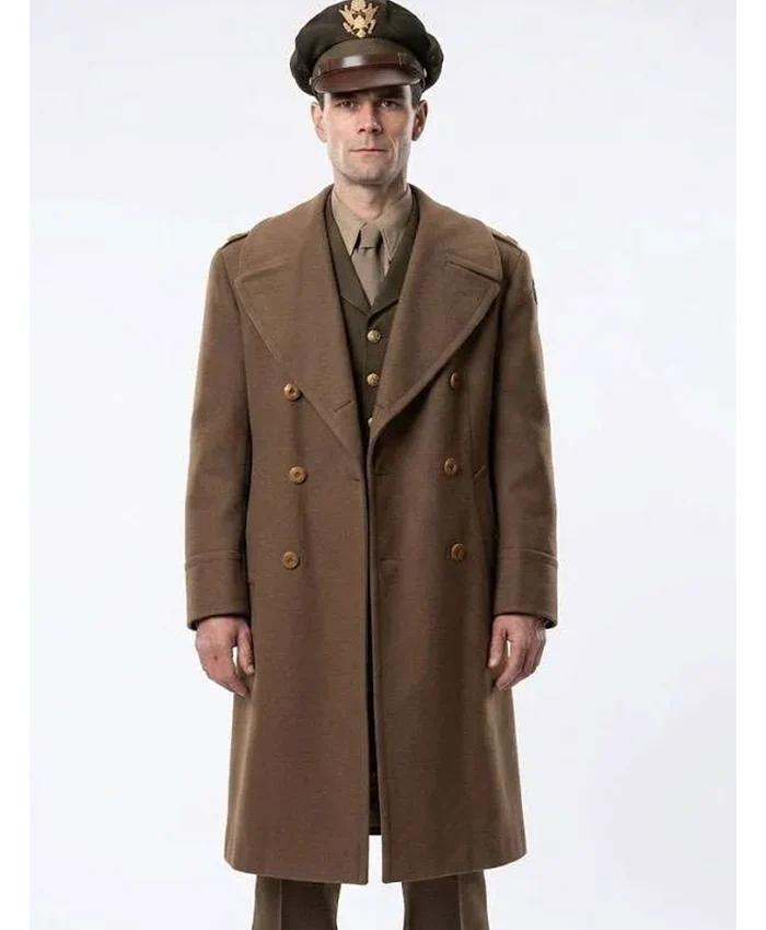 Jimmy 2026 KJ Apa Brown Military Wool Coat For Sale