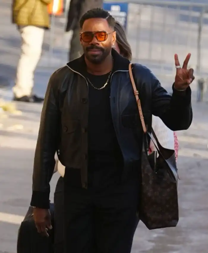 Jimmy Kimmel Live Colman Domingo Leather Bomber Jacket