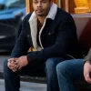 Jordan Calloway TV Series Fire Country 2026 Jake Crawford Shearling Wool Jacket Full View