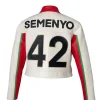 JordeenB Black Stars 42 Custom Leather Jacket For Sale