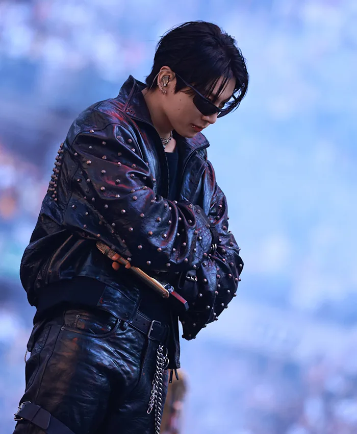 Jungkook Custom Balenciaga Arirang Paris Tour Studded Jacket Side