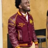Kai Cenat Streamer University Custom Maroon Jacket For Sale