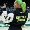 Kayce Kirihara WNBA Seattle Storm Team 2026 Black And White Cropped Jacket