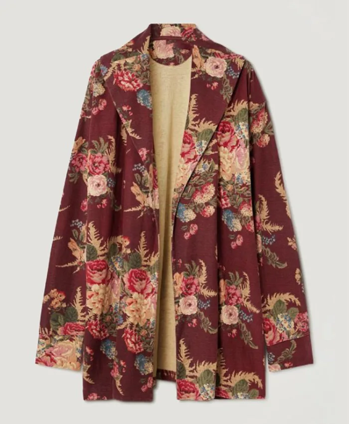 Kelly Reilly TV Series Dutton Ranch 2026 Beth Dutton Ornate Floral Short Robe