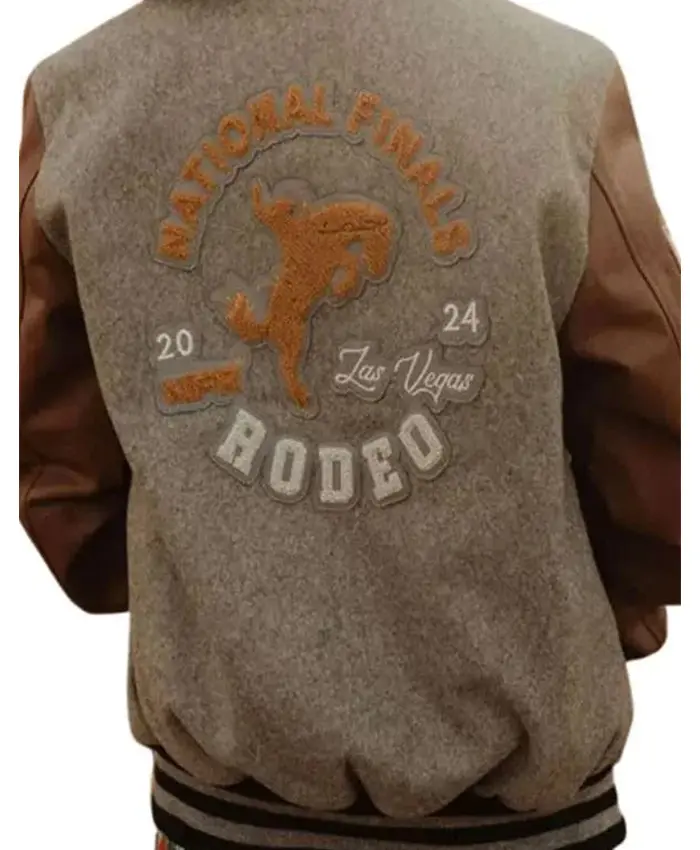 Las Vegas Cowboy National Finals Rodeo Varsity Bomber Jacket Back