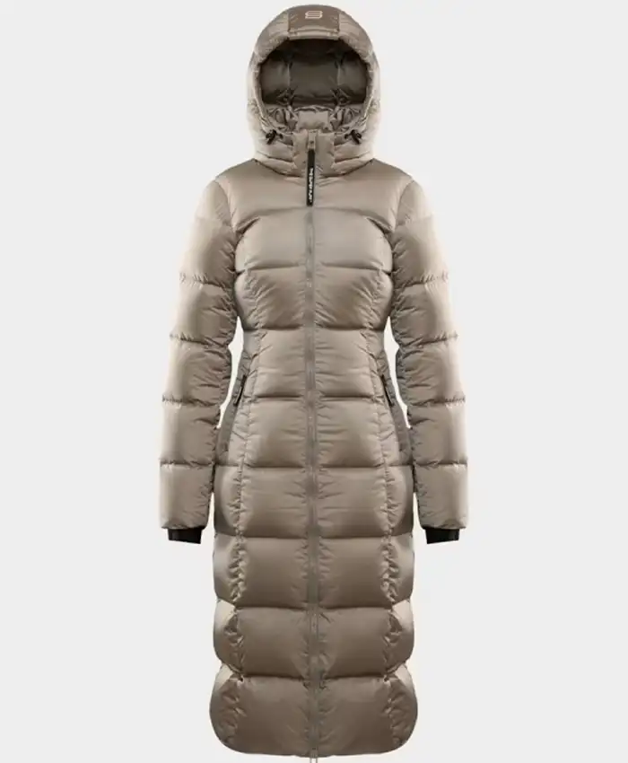 Love It or List It S21 Page Turner Puffer Long Hooded Jacket Front
