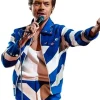 Love On Tour Harry Styles Blue Striped Jacket Front