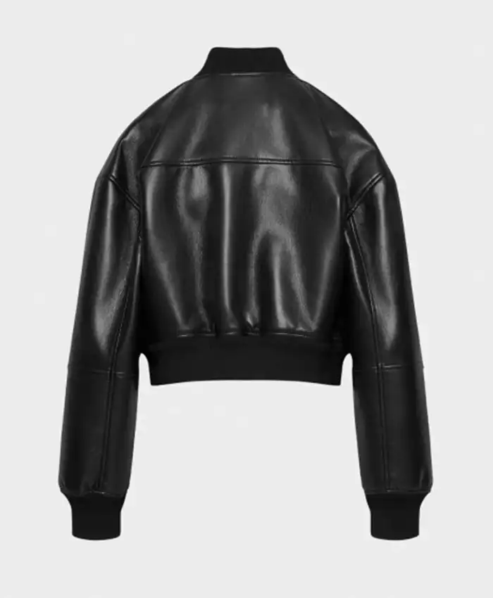 Love it Or List It S21 Page Turner Leather Bomber Jacket Back