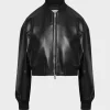 Love it Or List It S21 Page Turner Leather Bomber Jacket Front