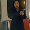 Lucy Liu Tv Series Reacher 2026 Black Hooded Coat