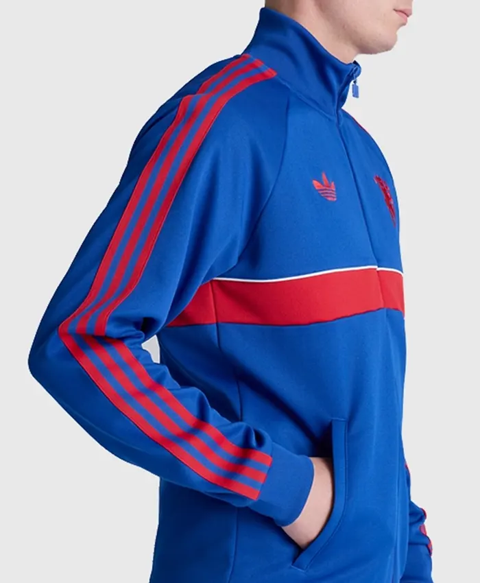 Manchester United x Adidas 2026 Blue Track Jacket Side