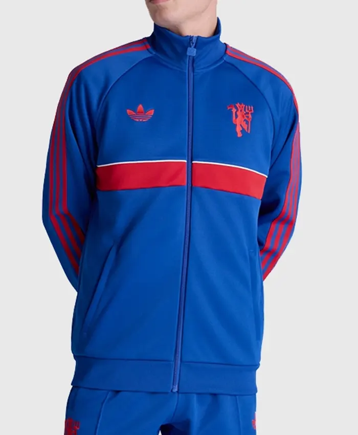 Manchester United x Adidas 2026 Blue Track Jacket