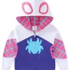 Marvel Girls Spider-Gwen Ghost Spider Hooded Jacket Front